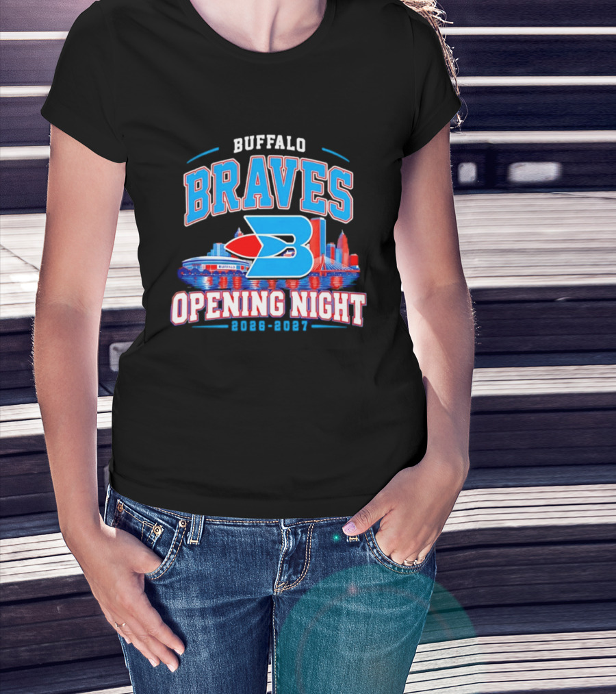 Buffalo Braves Opening Night 2026 2027 City Skyline Retro Sports T-Shirt