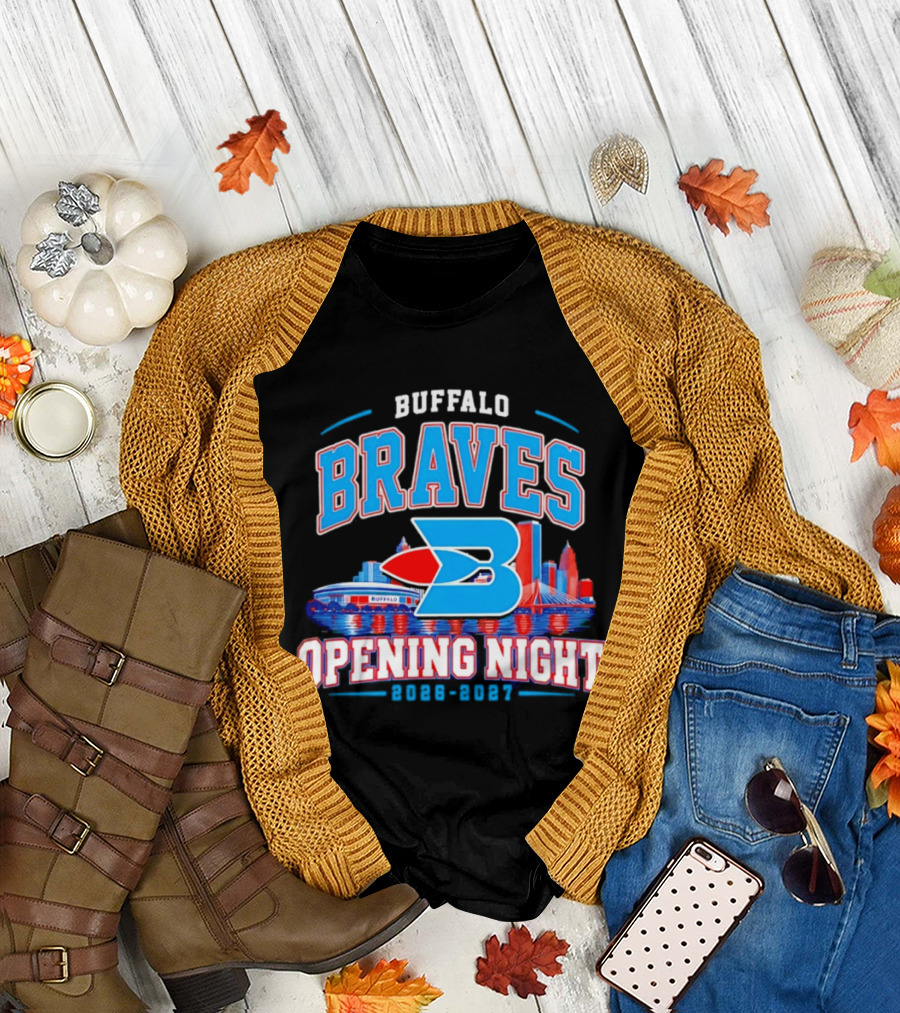 Buffalo Braves Opening Night 2026 2027 City Skyline Retro Sports T-Shirt