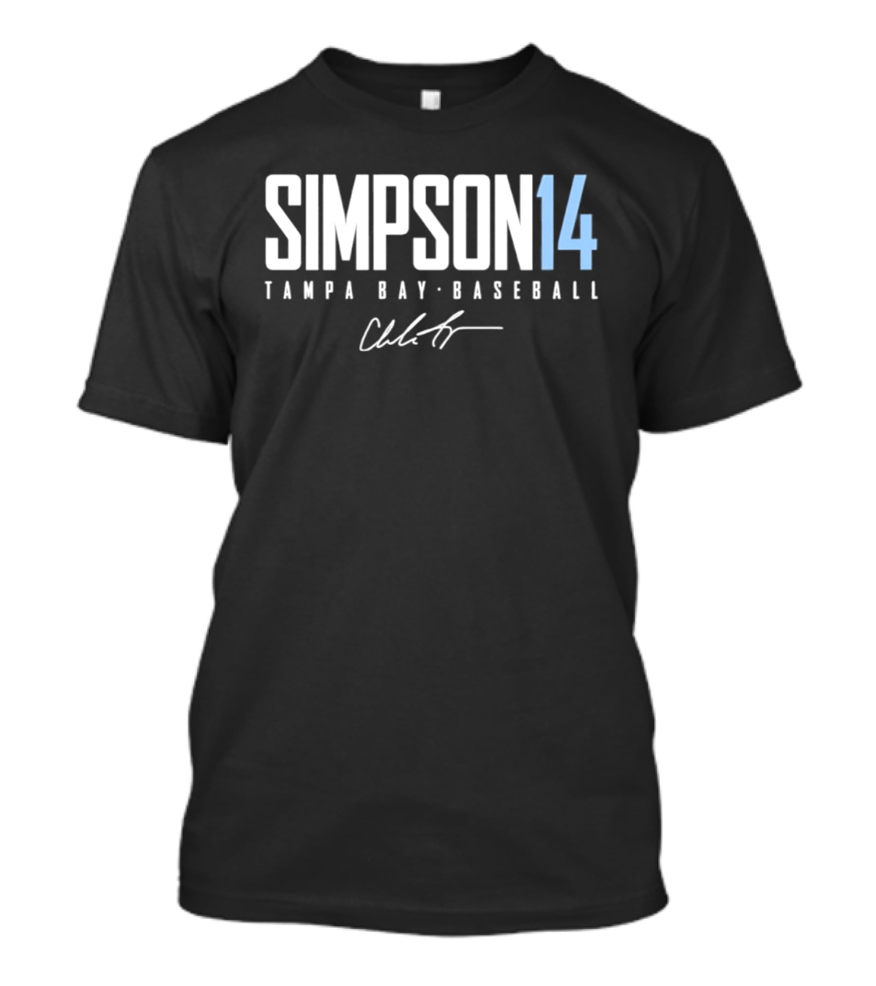 SIMPSON 14 Tampa Bay Baseball Signature T-Shirt