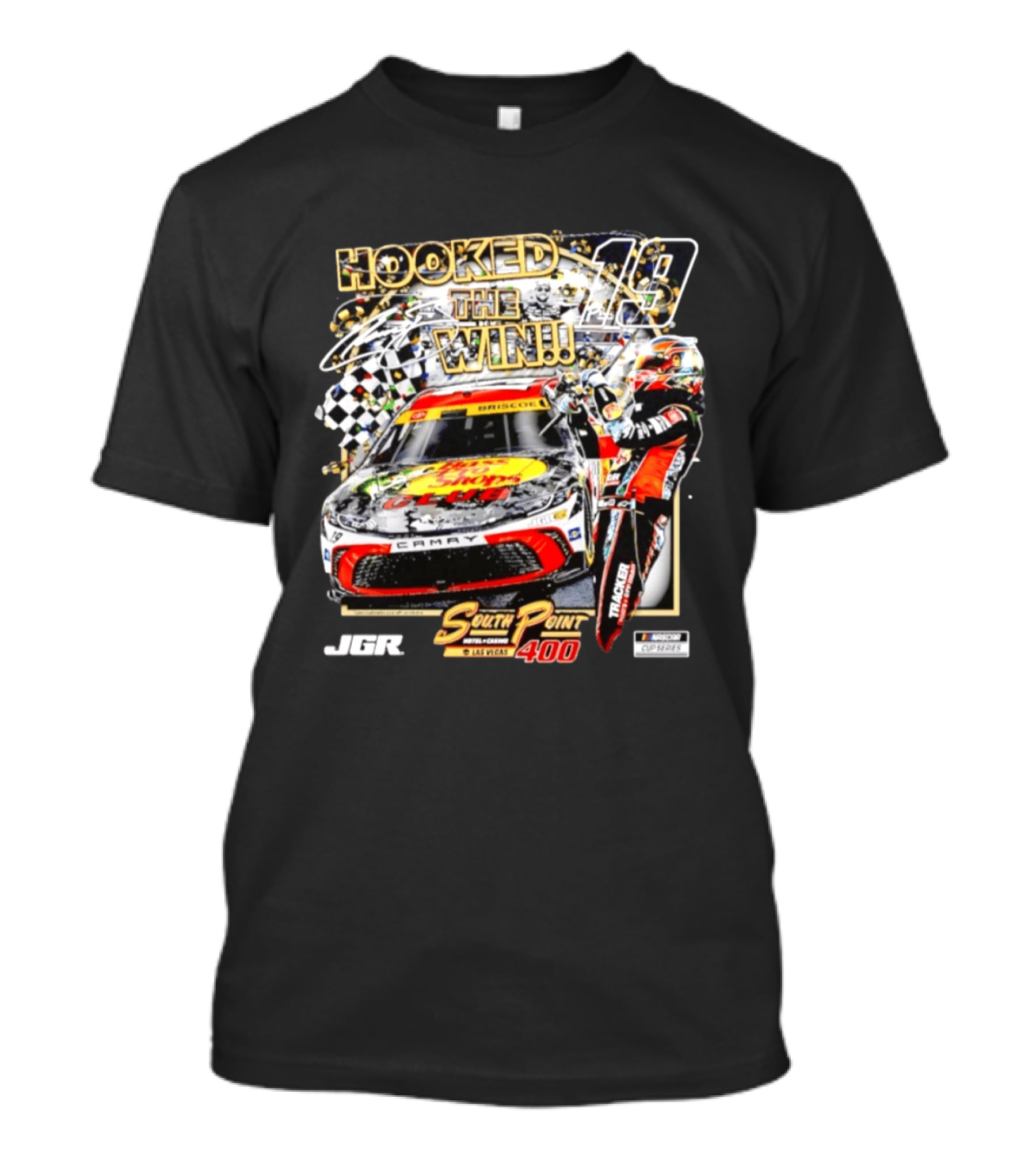 Hooked The Win 14 South Point 400 Las Vegas JGR NASCAR Cup Series T-Shirt