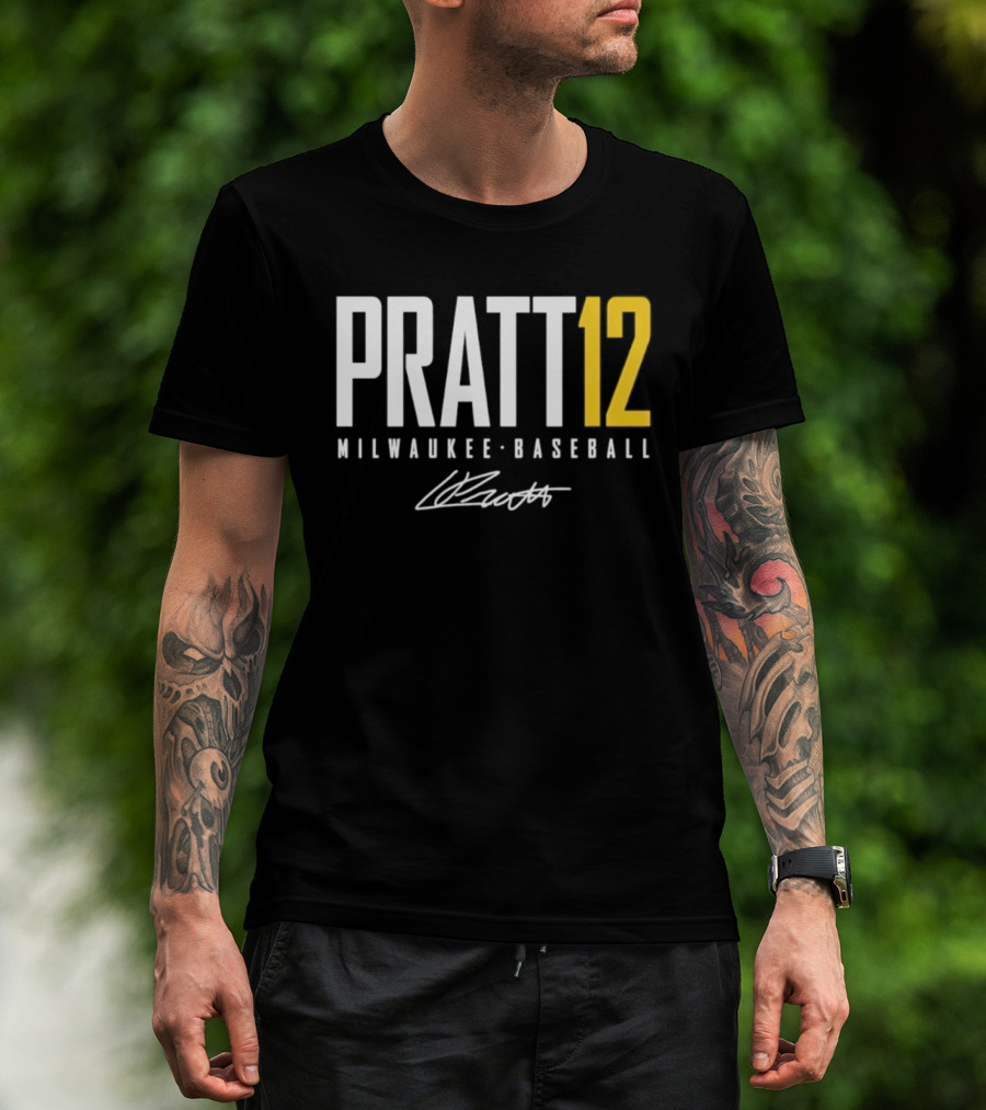 Pratt 12 Milwaukee Baseball Signature T-Shirt
