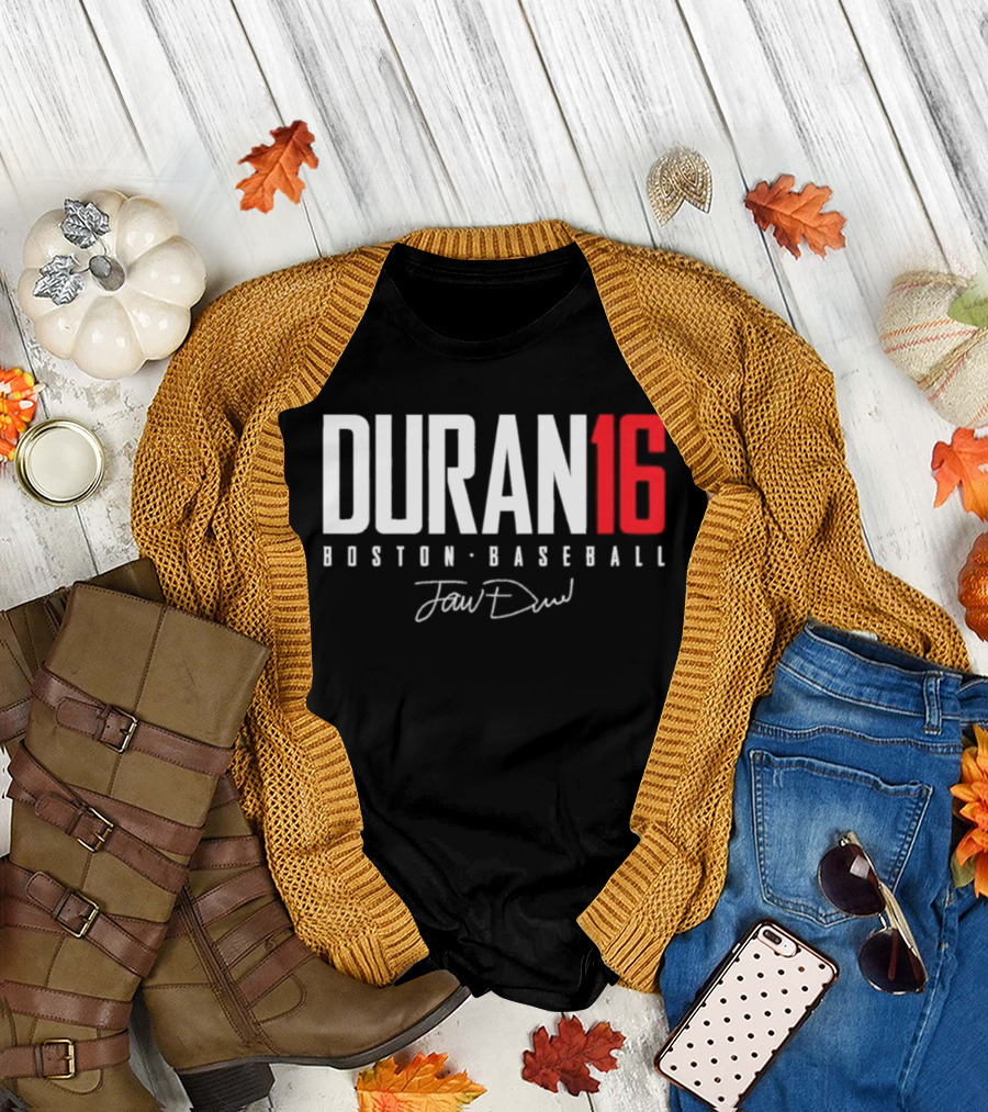 Jarren Duran 16 Boston Baseball Signature T-Shirt