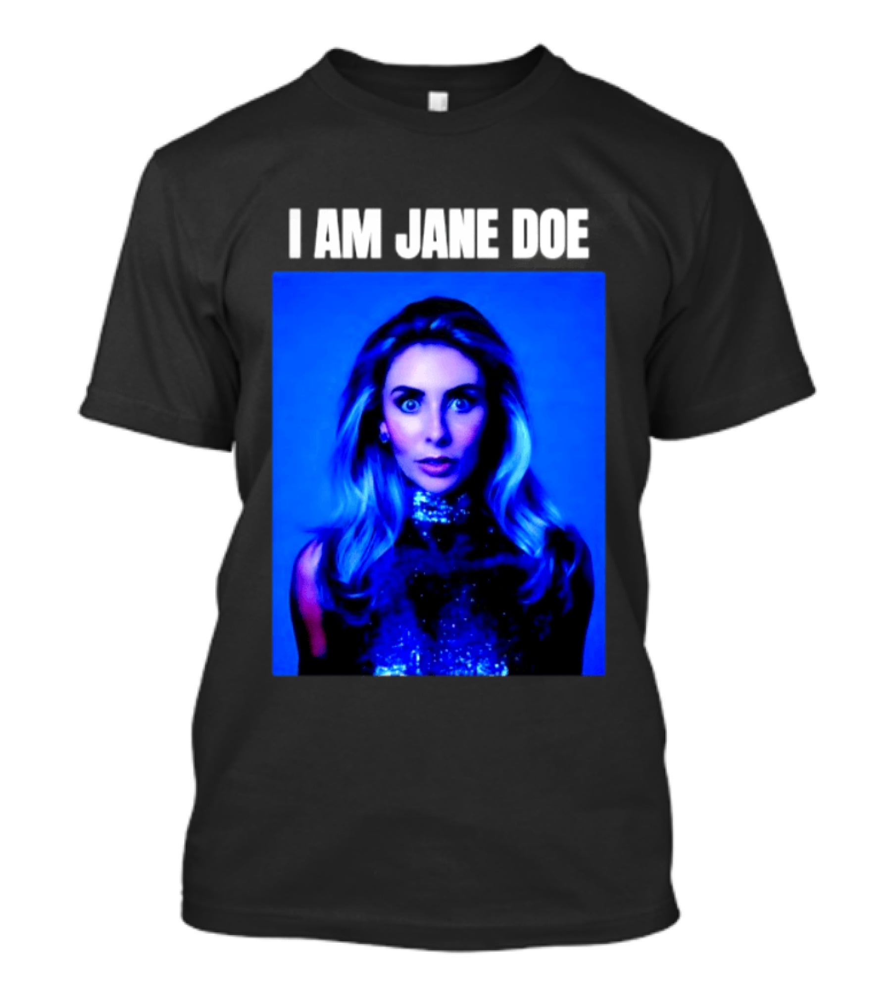 I Am Jane Doe Blue Portrait Mystique T-Shirt