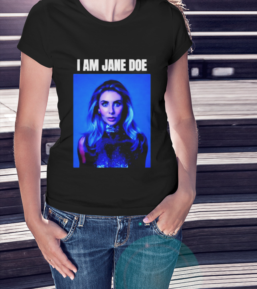 I Am Jane Doe Blue Portrait Mystique T-Shirt