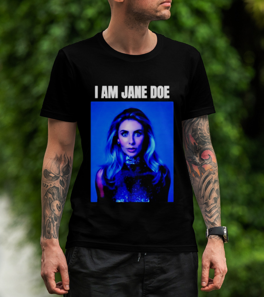 I Am Jane Doe Blue Portrait Mystique T-Shirt
