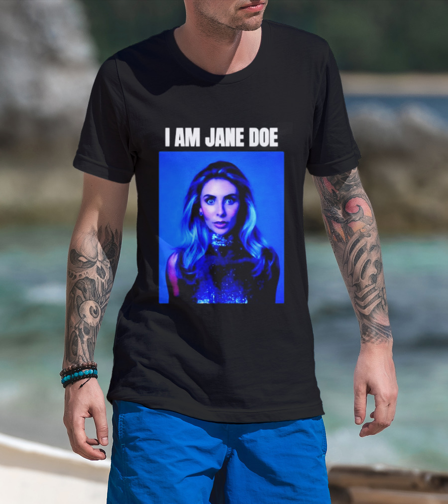 I Am Jane Doe Blue Portrait Mystique T-Shirt