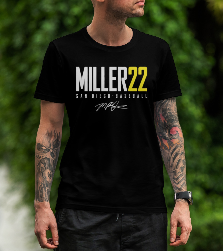 Miller 22 San Diego Baseball Signature T-Shirt