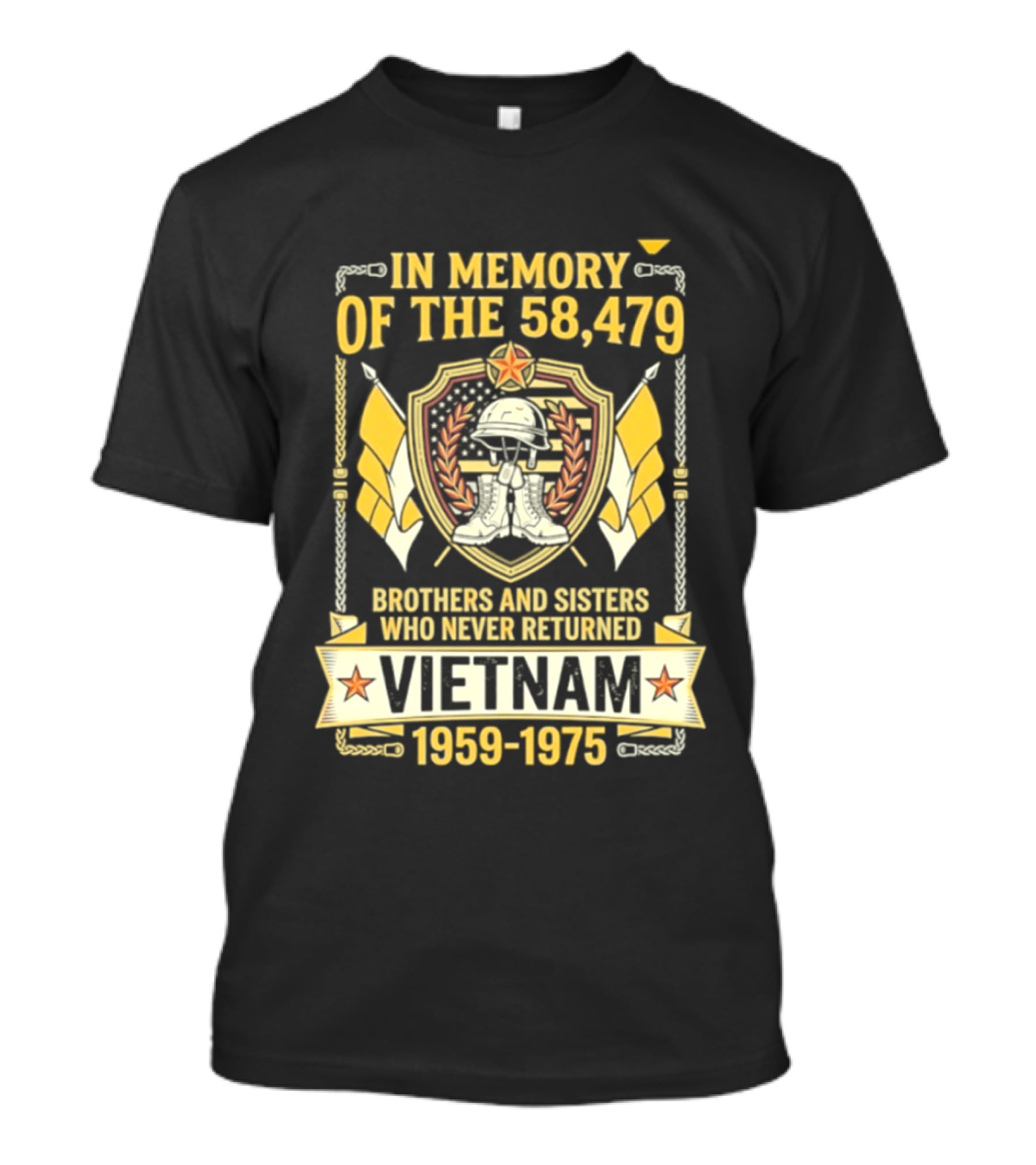 In Memory Of The 58479 Brothers And Sisters Vietnam 1959 1975 T-Shirt