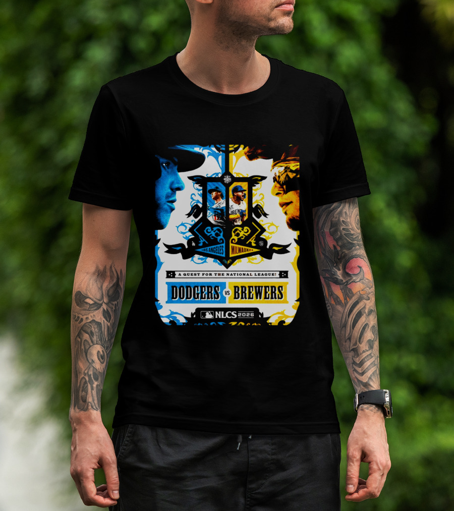 MLB Los Angeles Dodgers Brewers NLCS 2026 Head To Head Quest For The National League T-Shirt