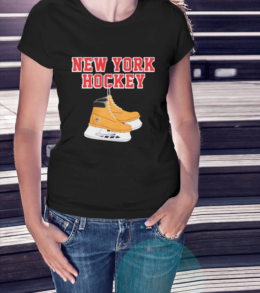 New York Hockey Timberland Ice Skates Ranger T-Shirt