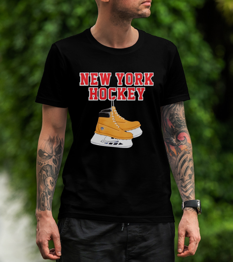 New York Hockey Timberland Ice Skates Ranger T-Shirt