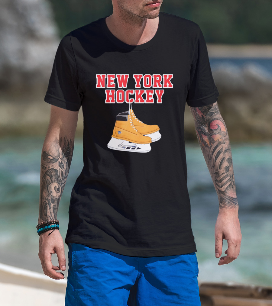 New York Hockey Timberland Ice Skates Ranger T-Shirt