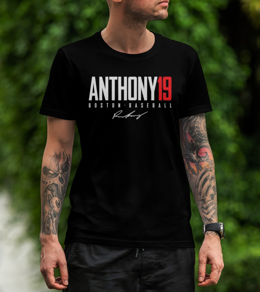 Anthony 19 Boston Baseball Signature T-Shirt