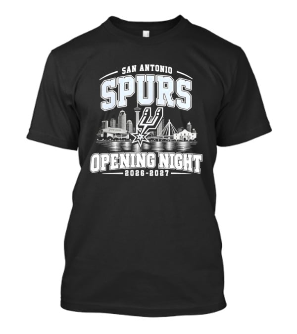 San Antonio Spurs NBA 2026 2027 Opening Night City Skyline T-Shirt
