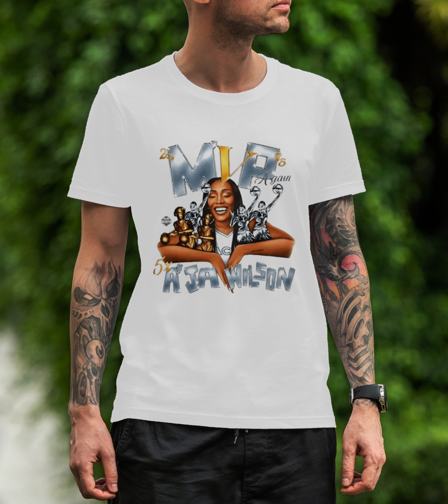 2x MVP Again 5x A'ja Wilson WNBA T-Shirt