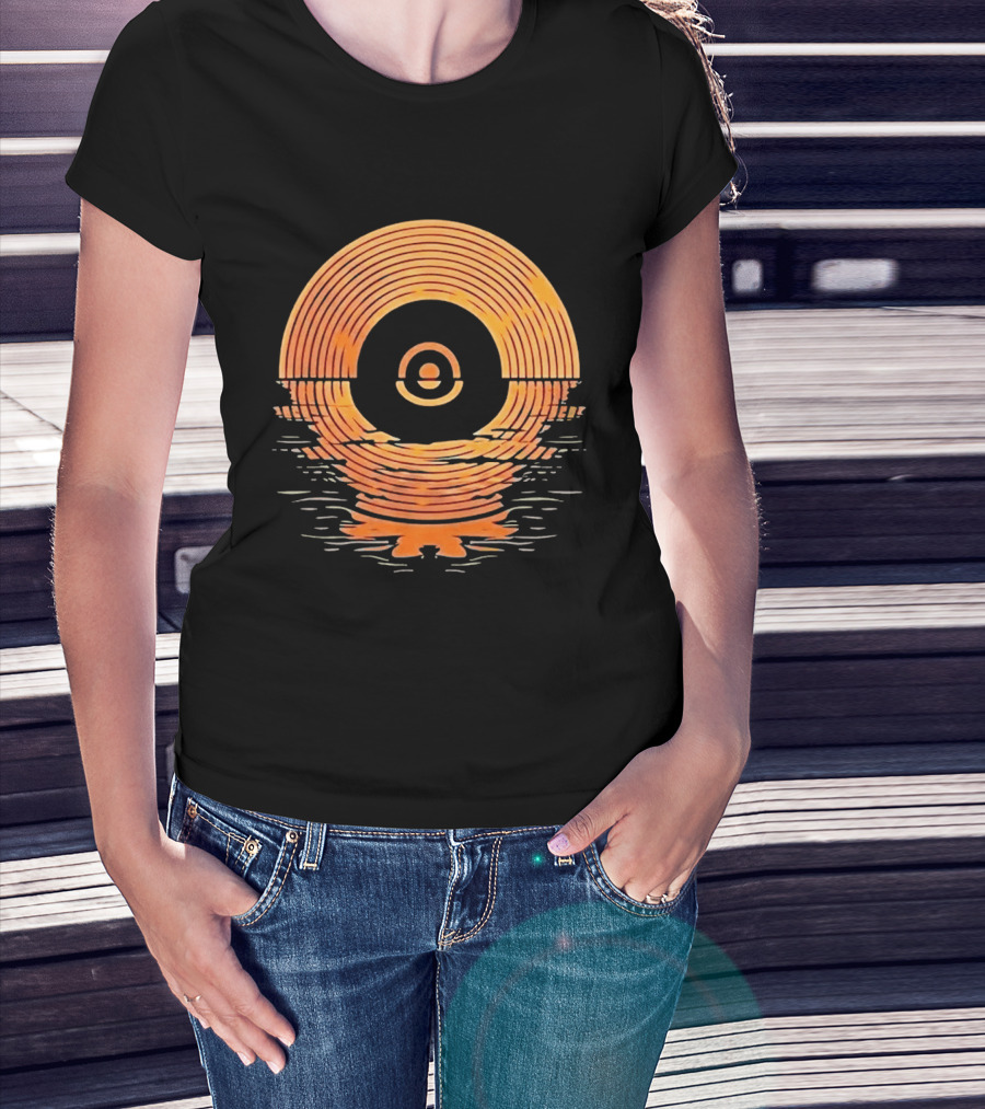 Sunset Vinyl LP Records Reflection Ted Lasso Zelda Southport Tracey Ullman The Departing Lass T-Shirt