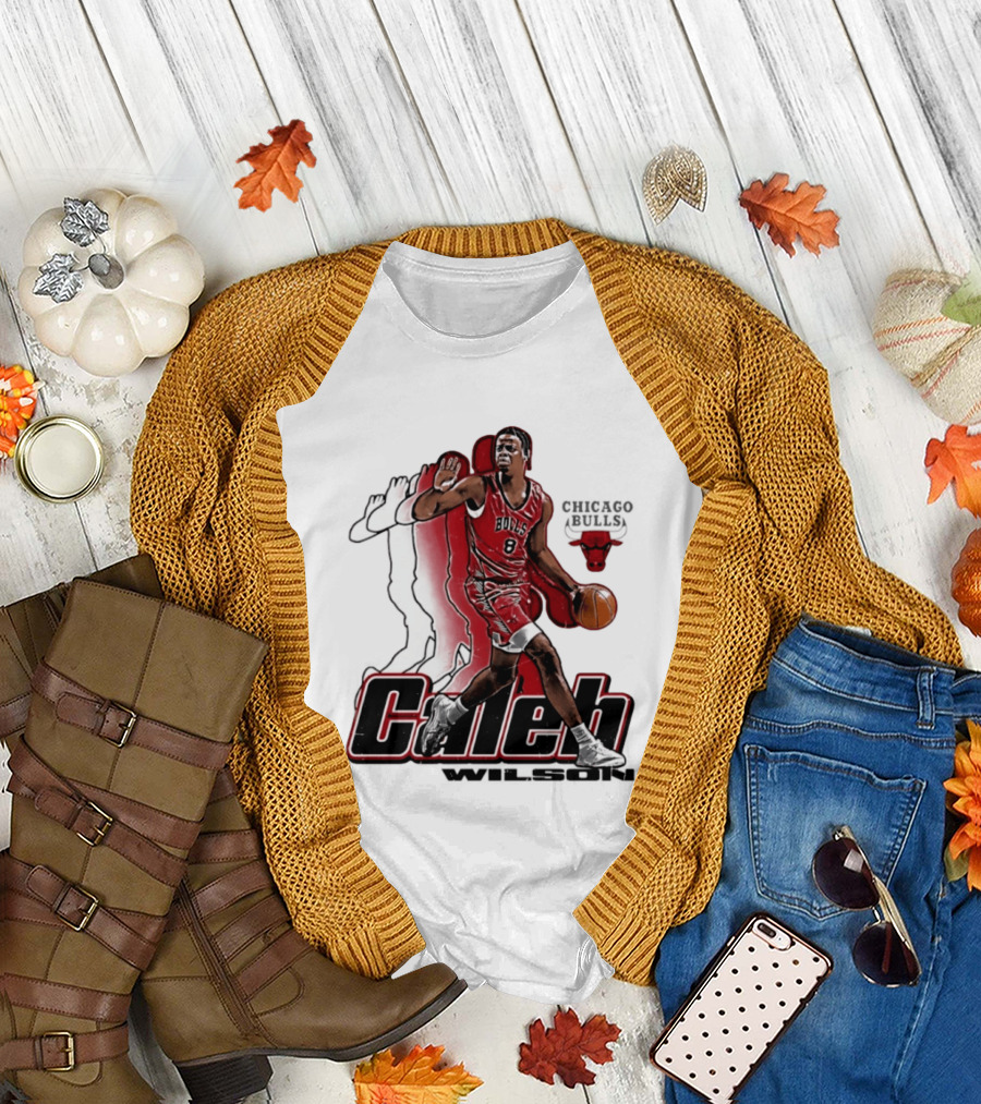 Caleb Wilson 8 Chicago Bulls Basketball Pose T-Shirt