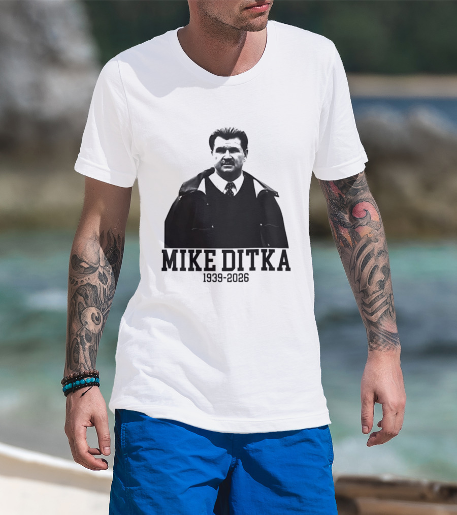 Mike Ditka Chicago Bears 1939 2026 Memoriam Football T-Shirt