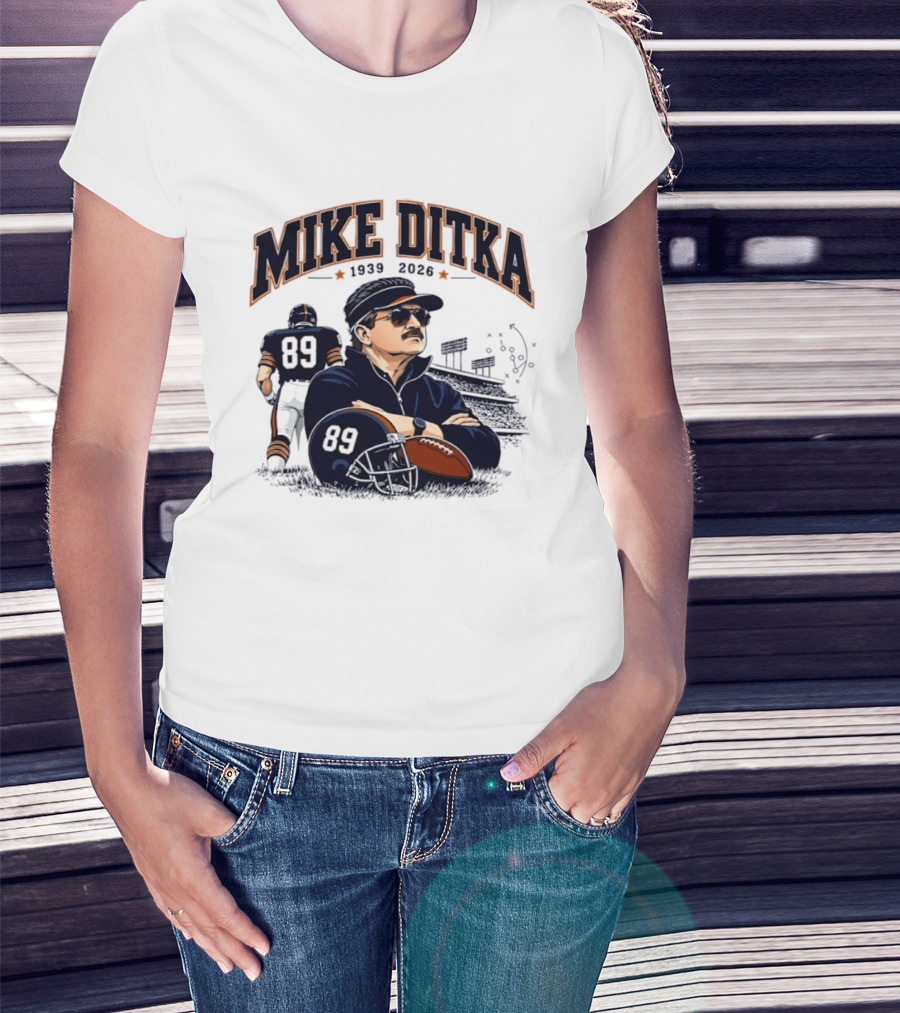 Mike Ditka 1939 2026 Chicago Bears Coach Football Legacy T-Shirt