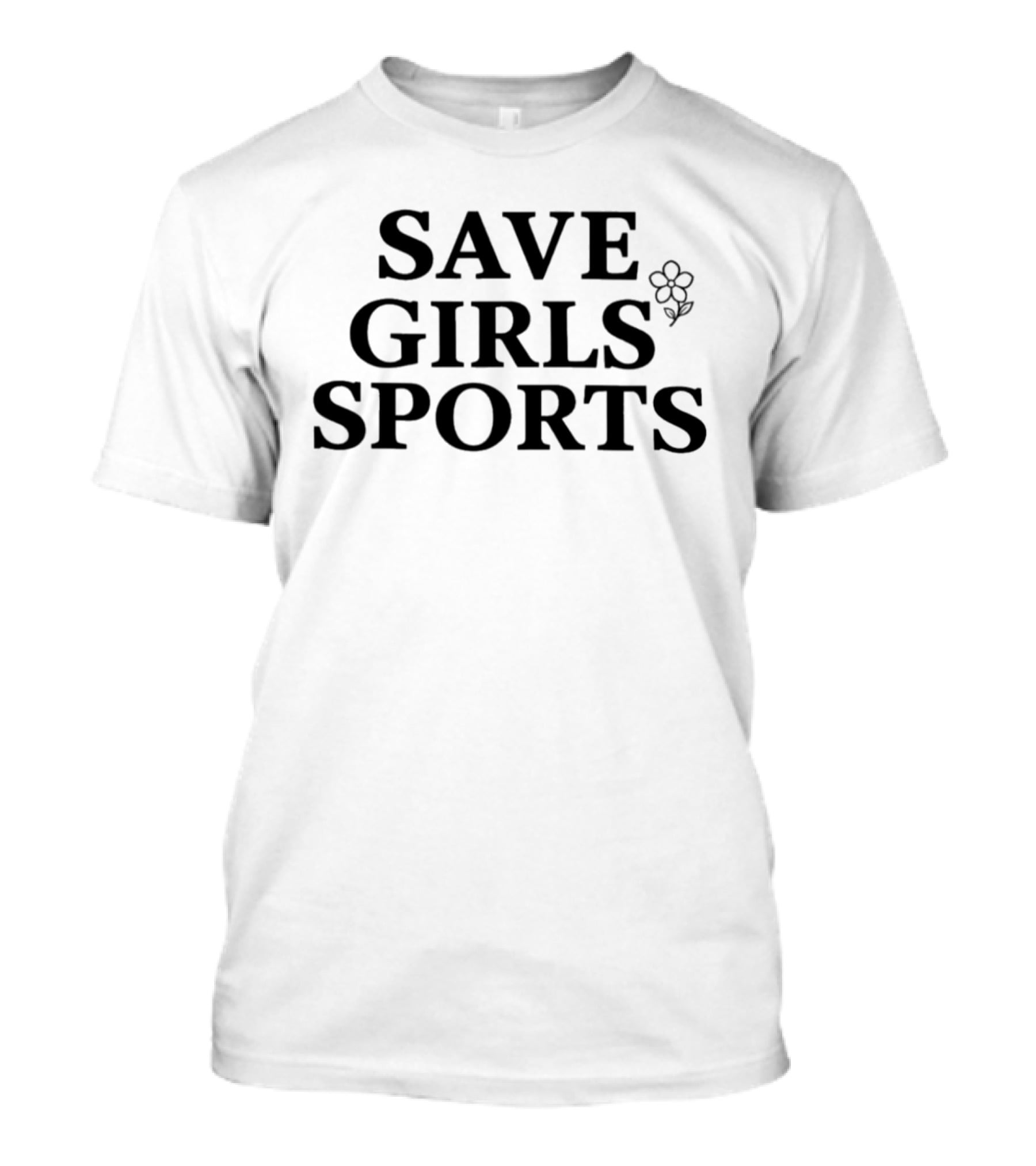 Save Girls Sports Flower Support Empowerment T-Shirt