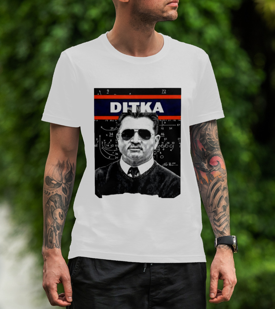 DITKA Da Coach Chicago Bears Legend Mike Ditka Playbook T-Shirt
