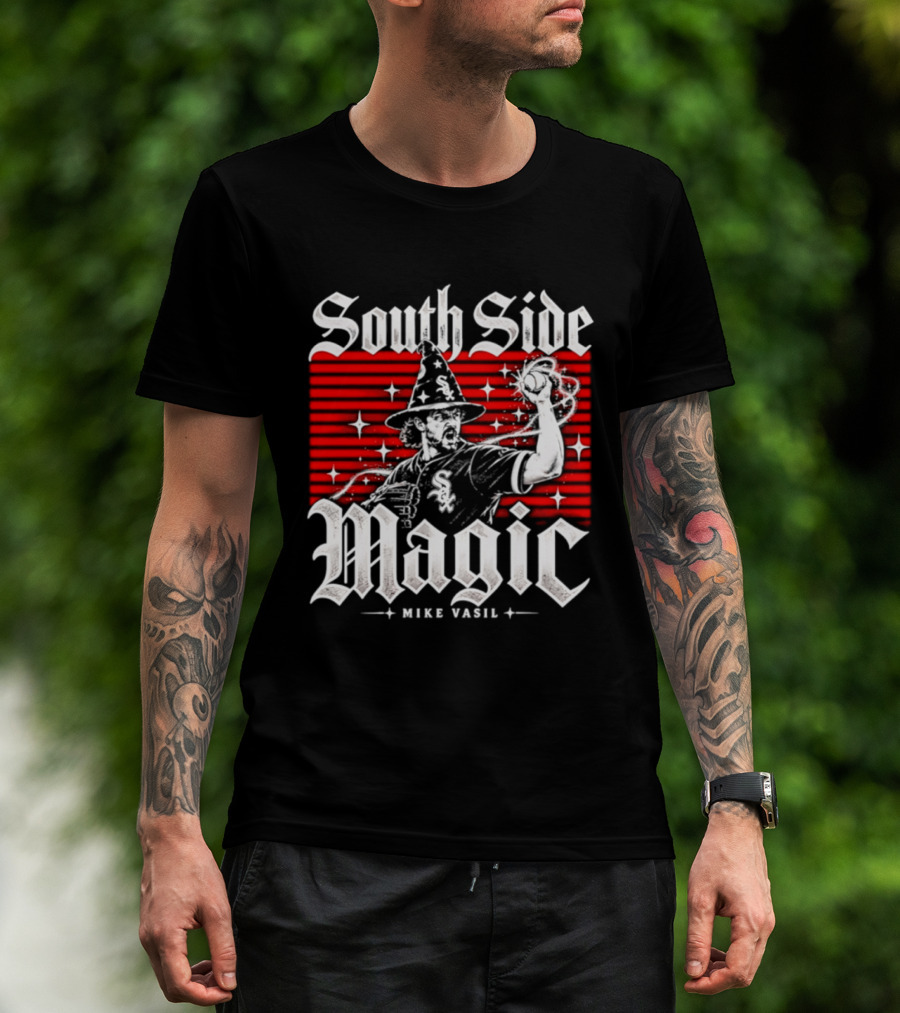 South Side Magic Mike Vasil Chicago White Sox 2026 Postseason Wizard T-Shirt