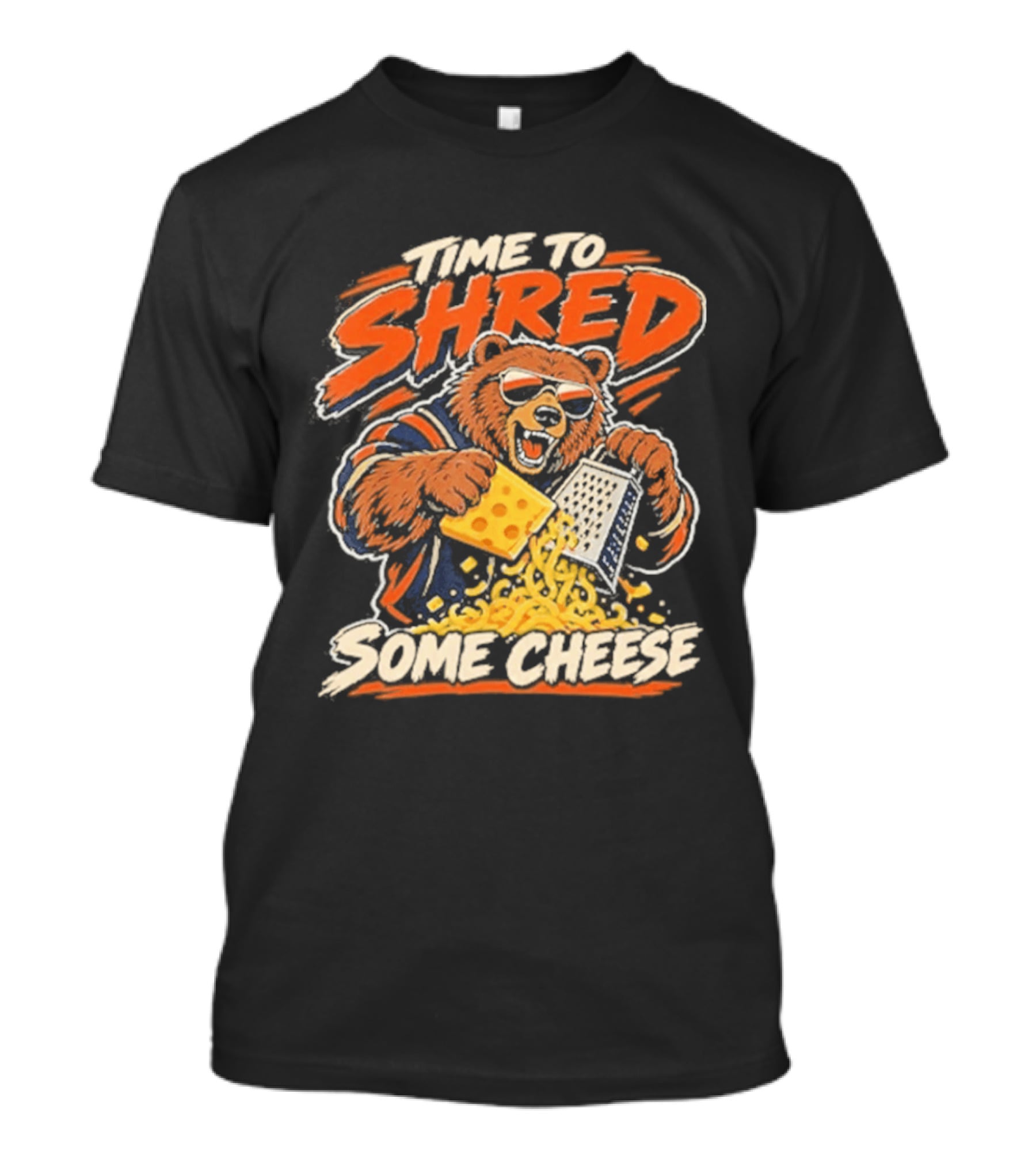 Time To Shred Some Cheese Bear Grating Cheese T-Shirt