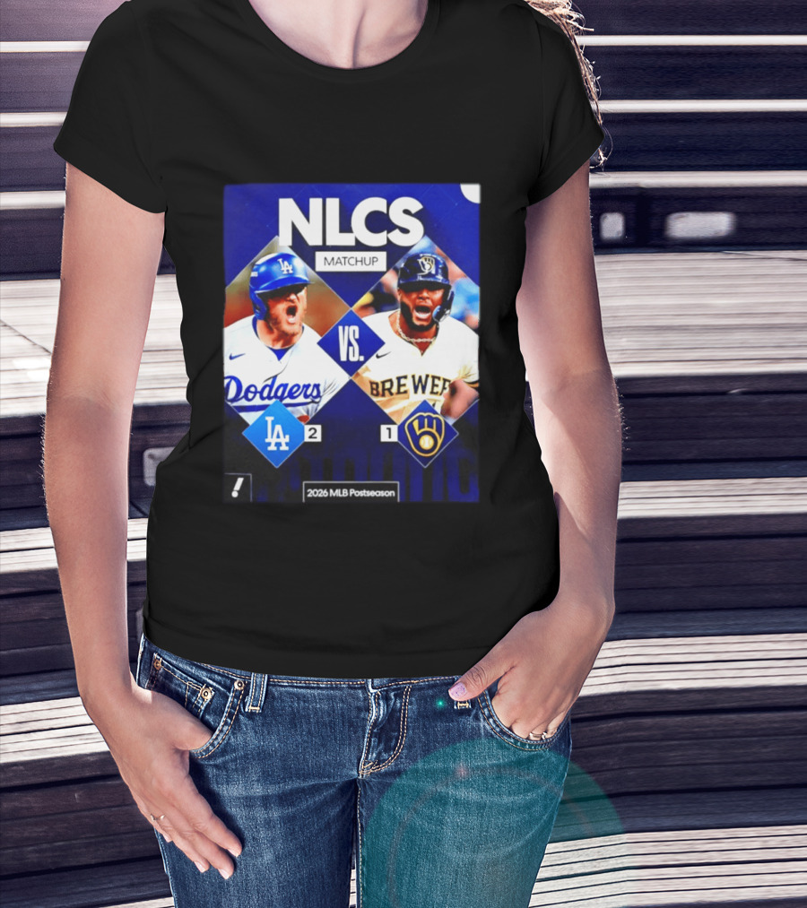 NLCS Matchup Dodgers Vs Brewers 2026 MLB Postseason T-Shirt
