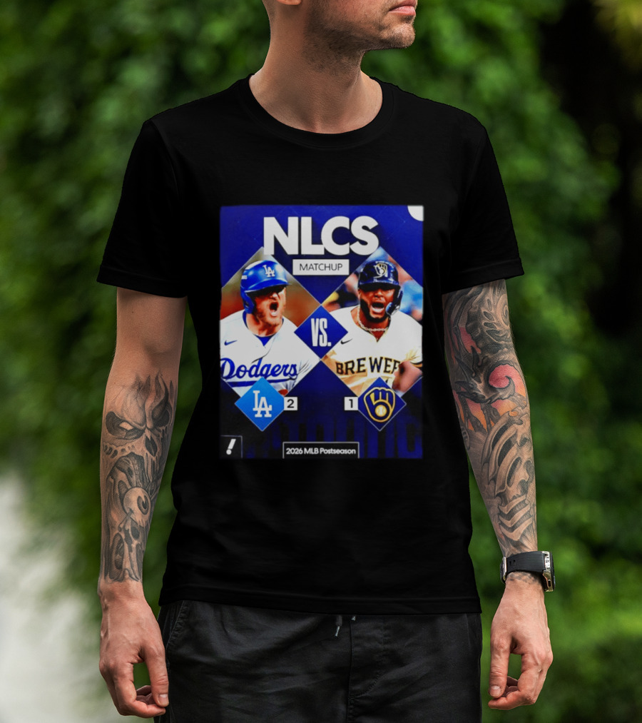 NLCS Matchup Dodgers Vs Brewers 2026 MLB Postseason T-Shirt