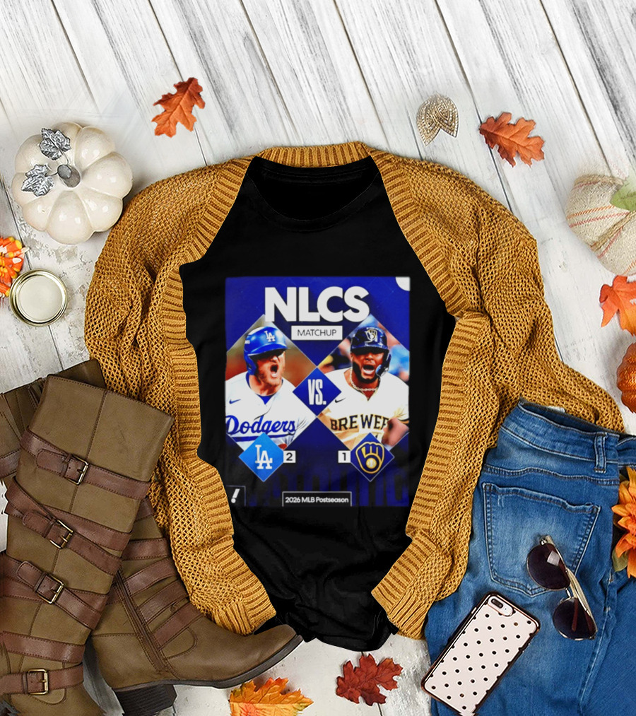 NLCS Matchup Dodgers Vs Brewers 2026 MLB Postseason T-Shirt