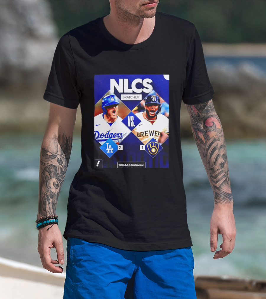 NLCS Matchup Dodgers Vs Brewers 2026 MLB Postseason T-Shirt