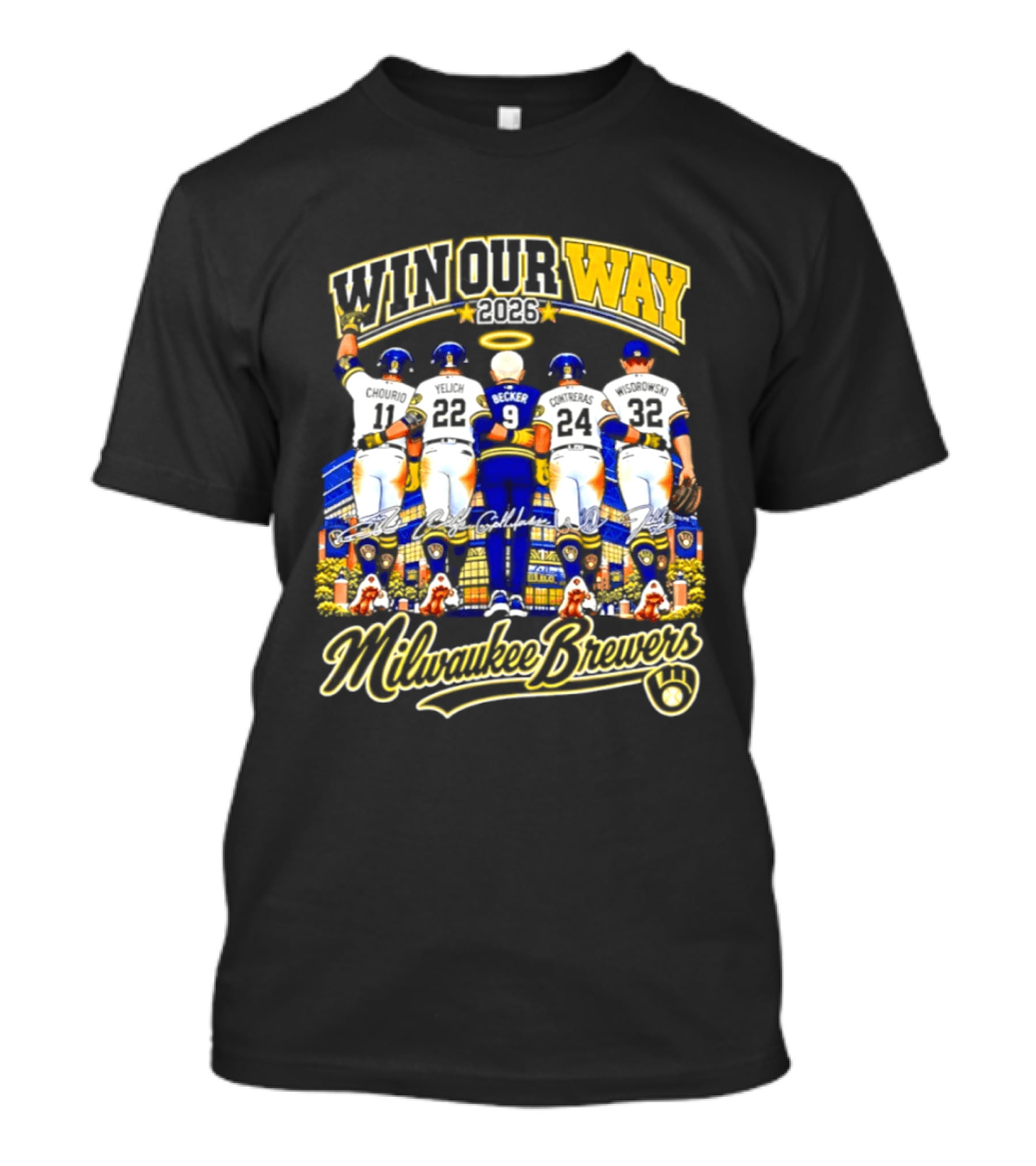 Milwaukee Brewers Win Our Way 2026 Signatures Beck 9 T-Shirt