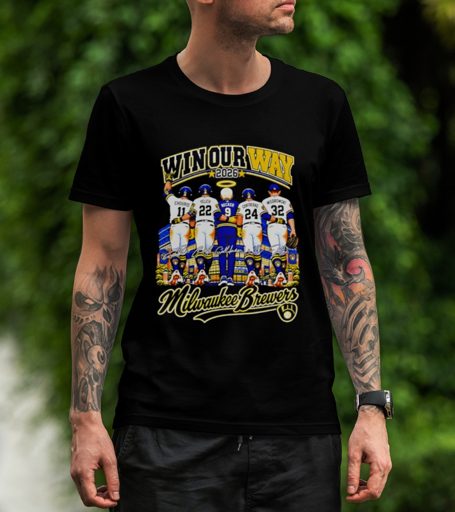 Milwaukee Brewers Win Our Way 2026 Signatures Beck 9 T-Shirt