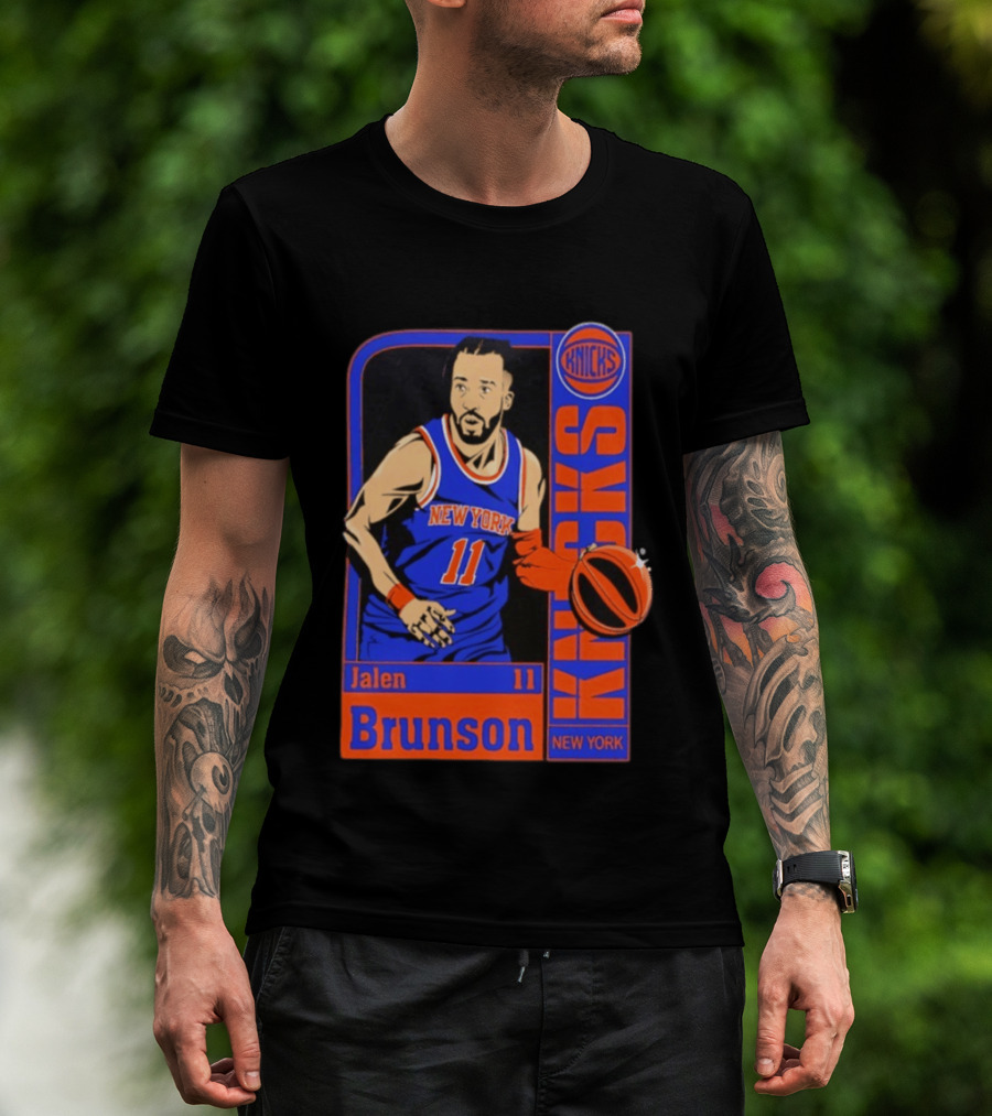 New York Knicks Jalen Brunson 11 Player Card 2026 T-Shirt
