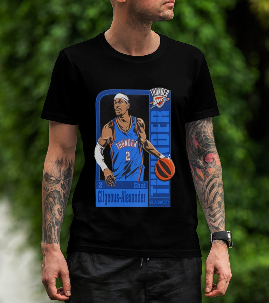 Oklahoma City Thunder Shai Gilgeous Alexander Number 2 NBA 2026 T-Shirt