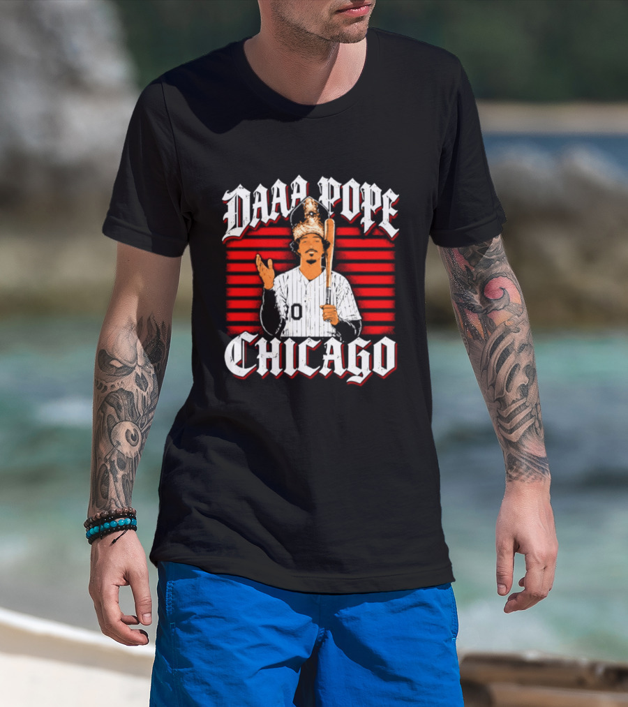 Daaa Pope Chicago White Sox 2026 Postseason Baseball Figure With Bat T-Shirt