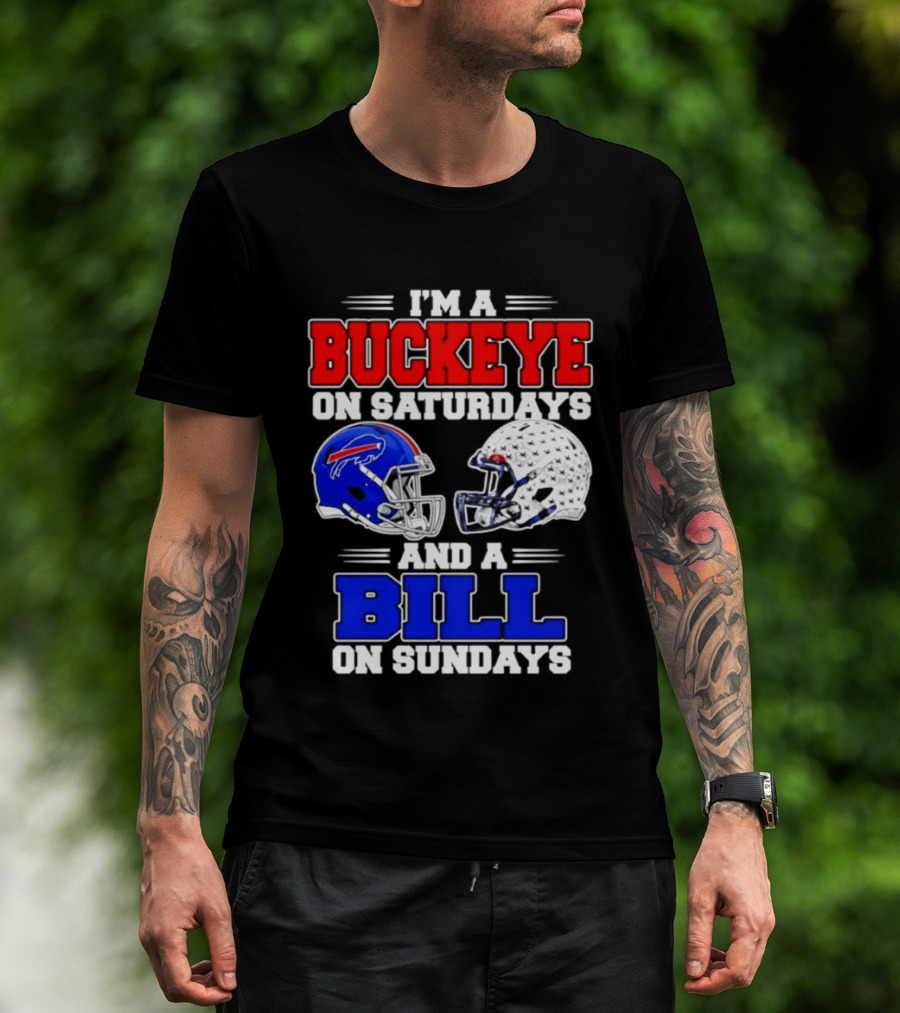 Ohio State Buckeyes Saturdays Buffalo Bills Sundays Fan 2026 T-Shirt