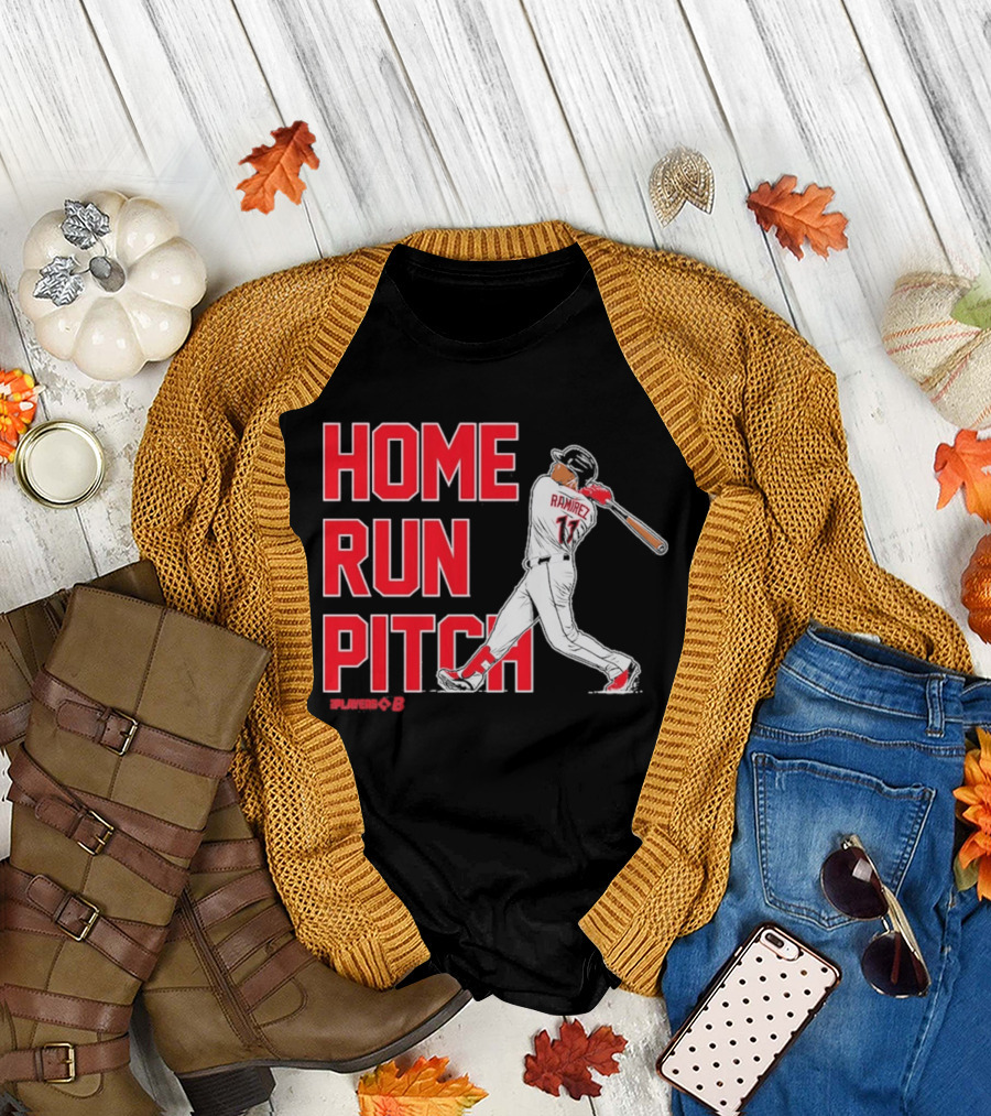 Ramirez 11 Home Run Pitch Swing Baseball T-Shirt