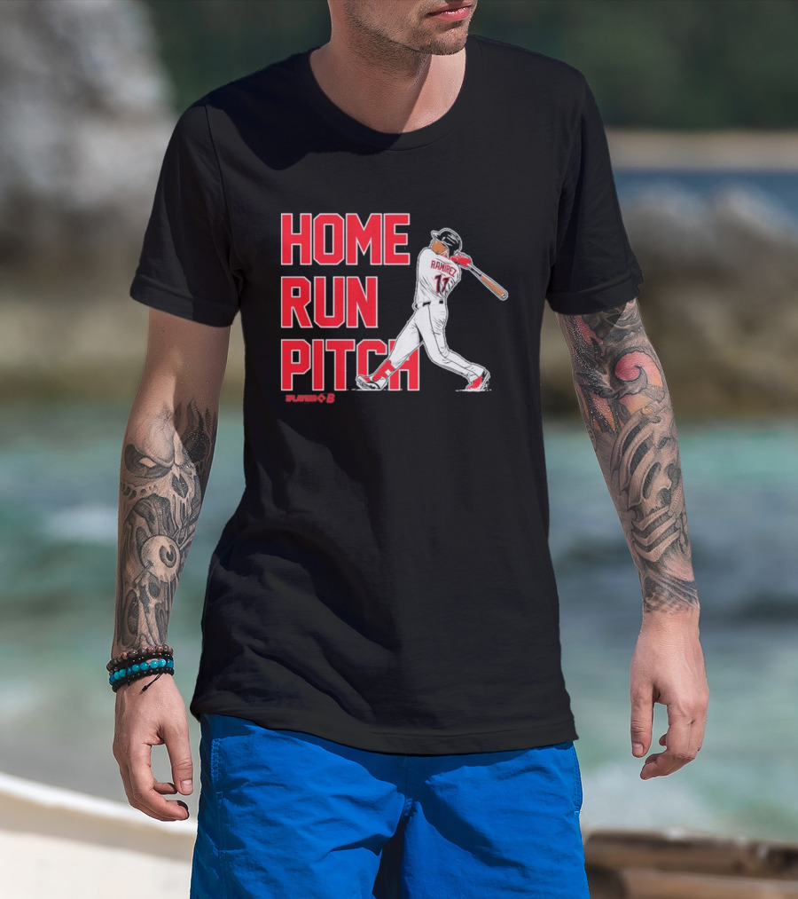 Ramirez 11 Home Run Pitch Swing Baseball T-Shirt