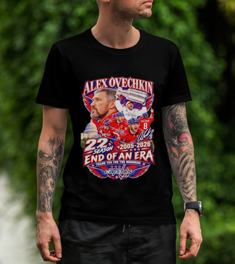 Alex Ovechkin Washington Capitals End Of An Era 22 Seasons 2005 2026 Thank You For The Memories T-Shirt