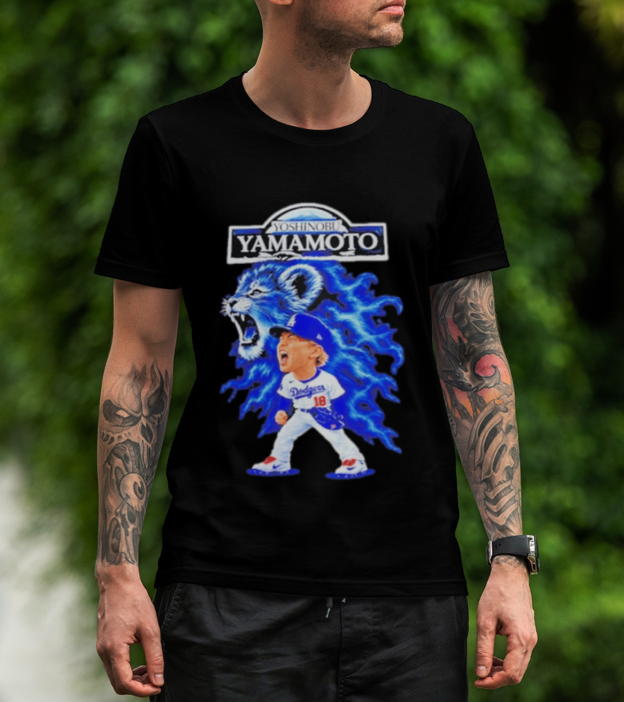Yoshinobu Yamamoto Los Angeles Dodgers Baby Lion T-Shirt