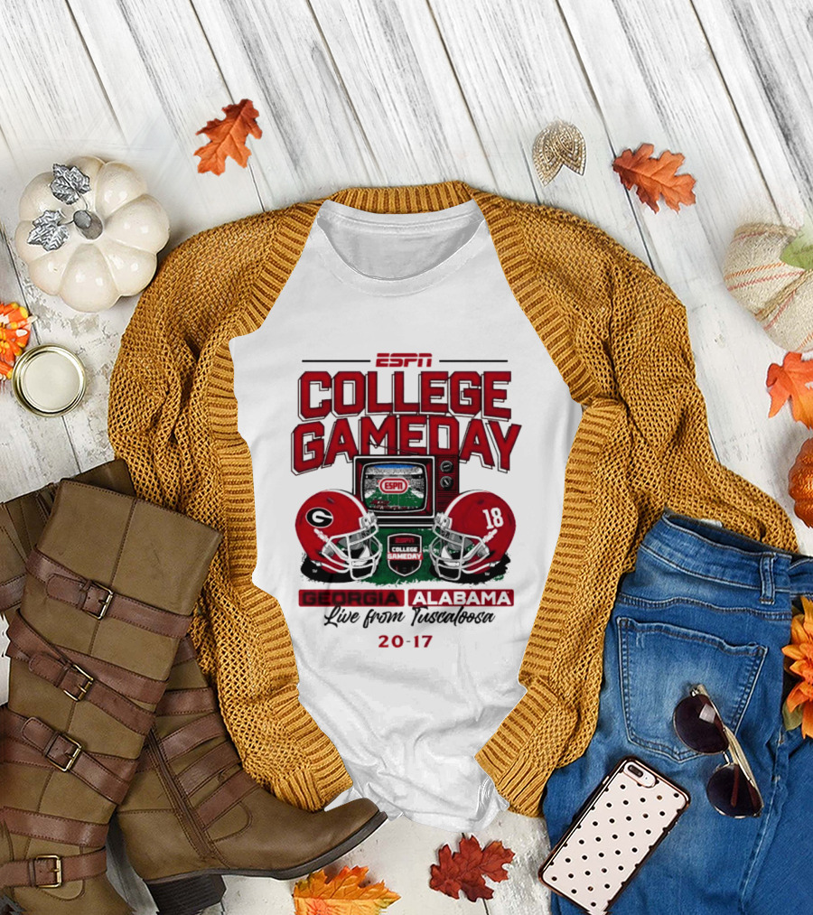 ESPN College Gameday Georgia Alabama Live From Tuscaloosa 20 17 T-Shirt
