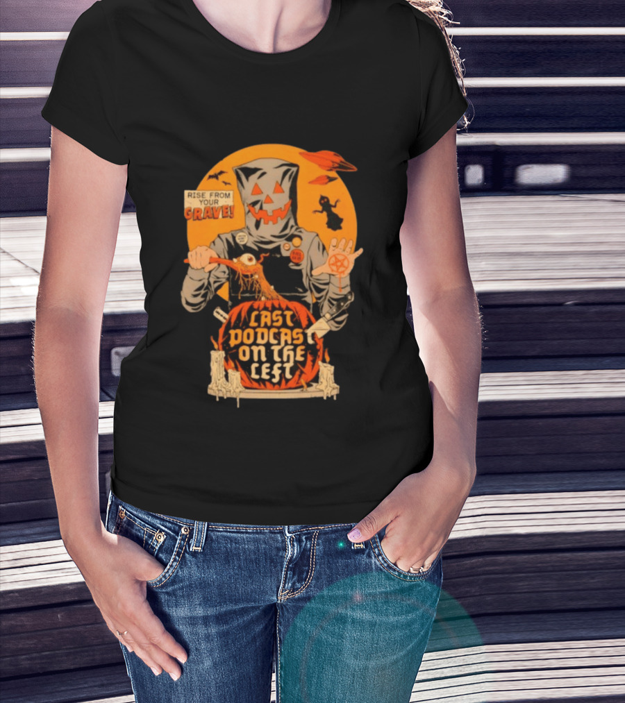 Last Podcast On The Left Rise From Your Grave Halloween Pumpkin Horror Mask T-Shirt
