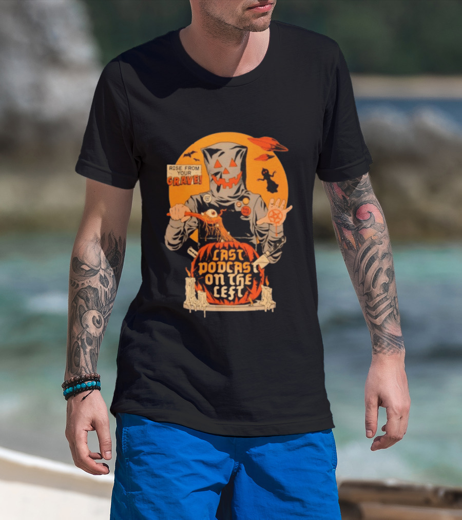Last Podcast On The Left Rise From Your Grave Halloween Pumpkin Horror Mask T-Shirt