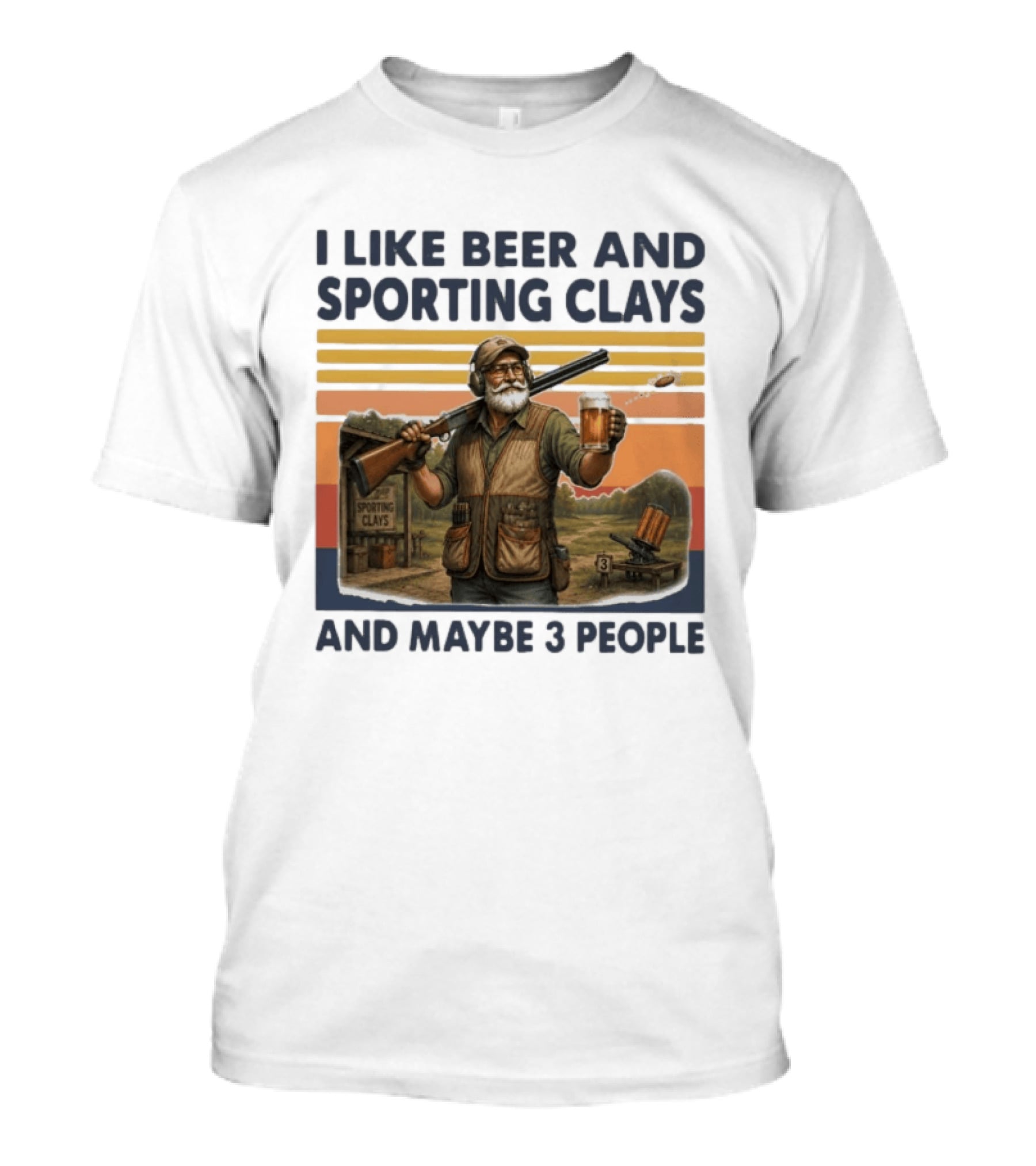 I Like Beer And Sporting Clays And Maybe 3 People Enthusiast Humor T-Shirt