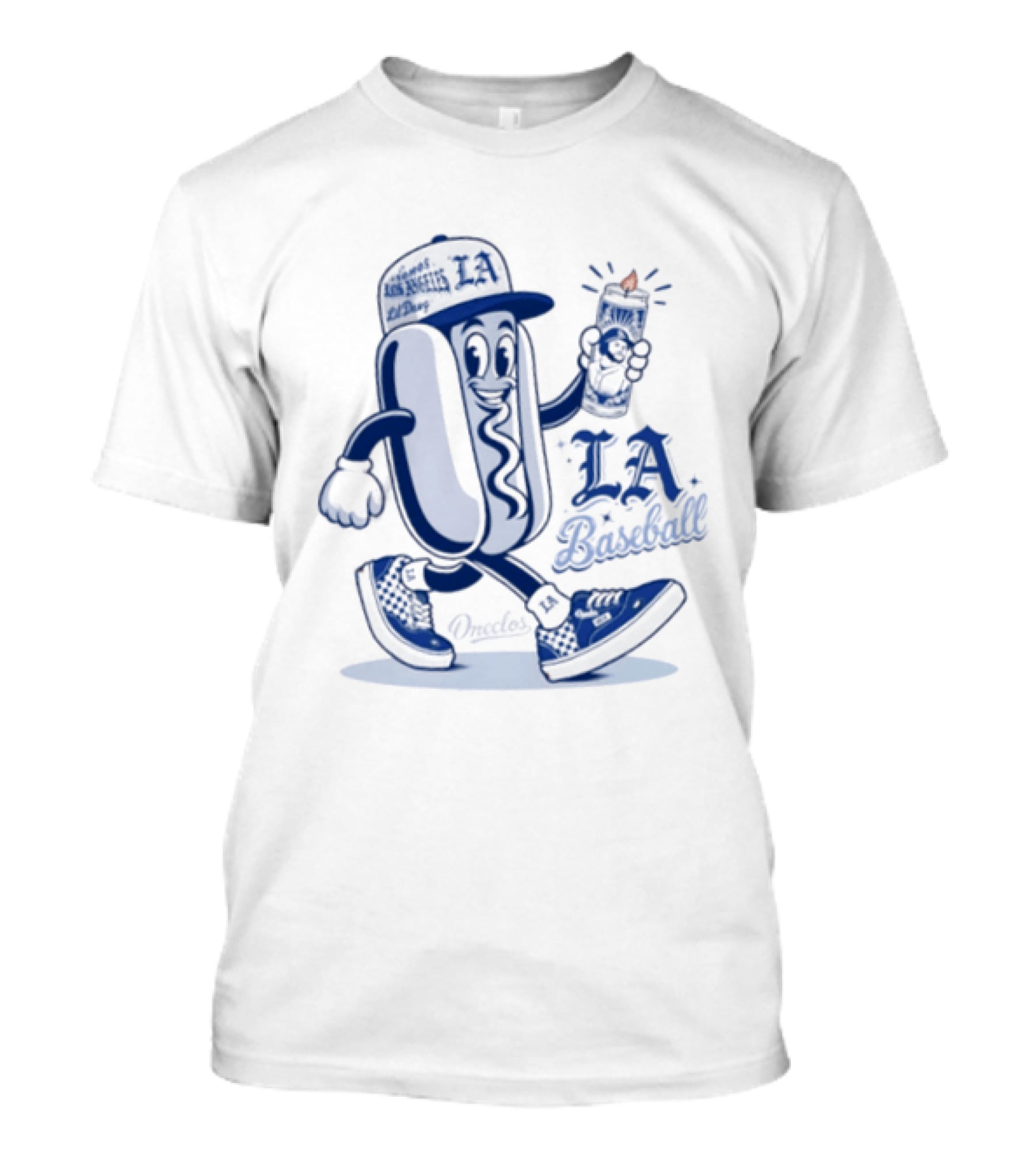 Lil Dawg LA Baseball Somos Los Angeles Dodgers Hot Dog T-Shirt