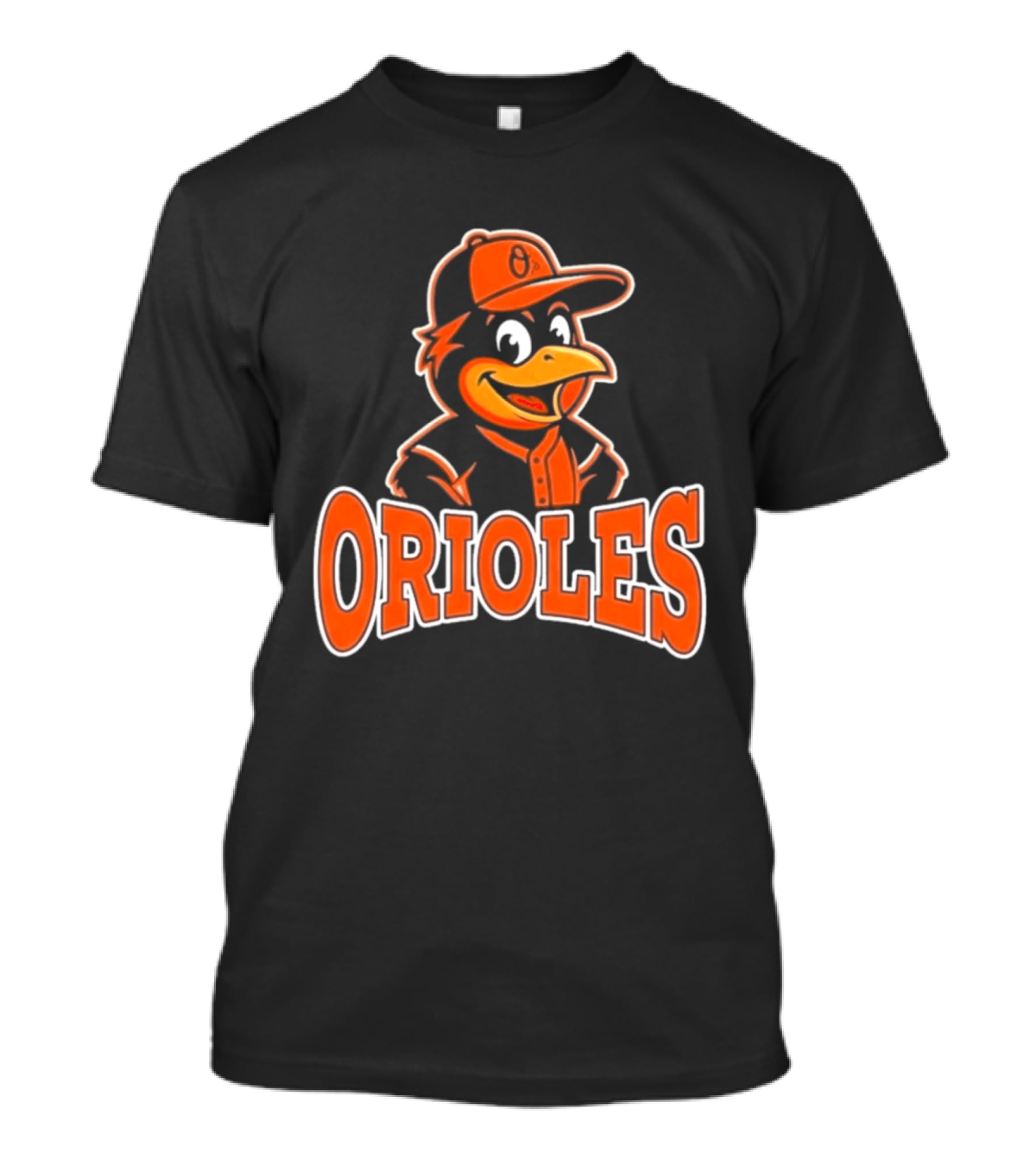 Baltimore Orioles Bird Cartoon Logo With Mascot Hat T-Shirt