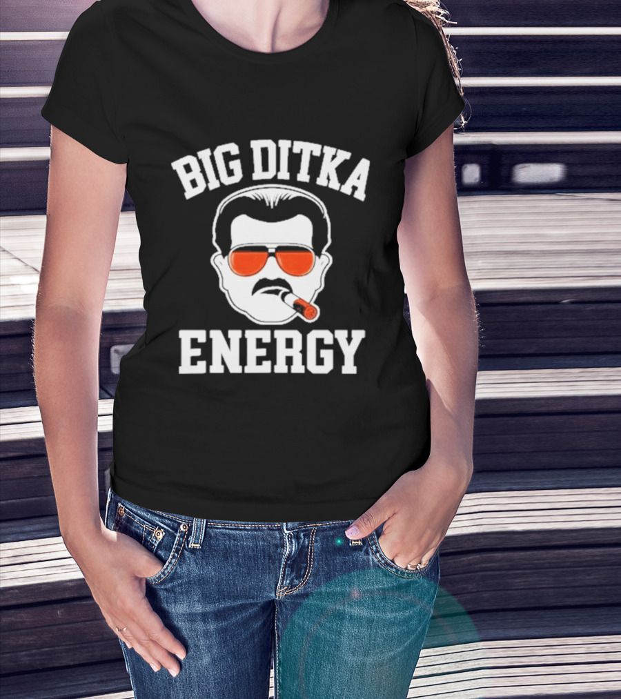 Big Ditka Energy Sunglasses Cigar Head T-Shirt