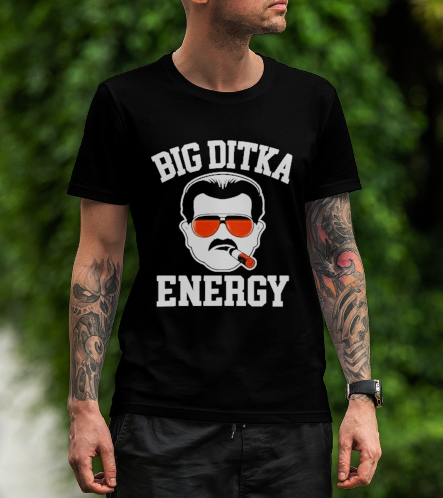 Big Ditka Energy Sunglasses Cigar Head T-Shirt