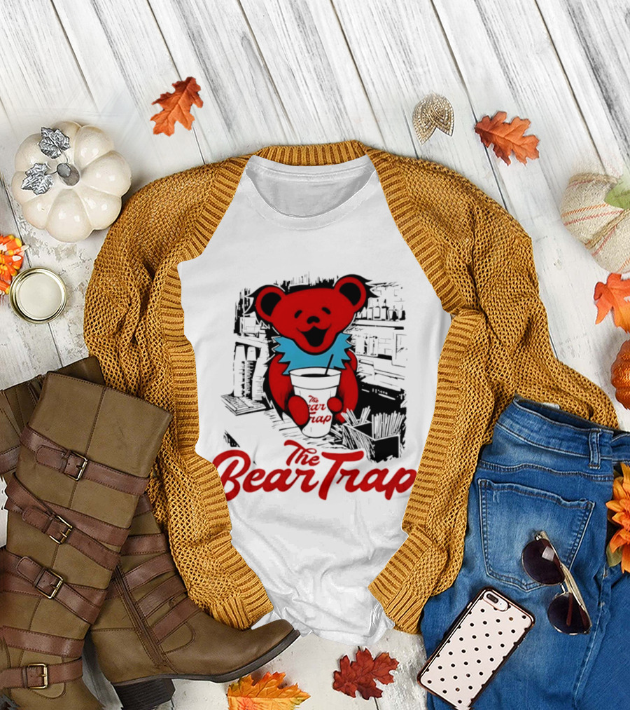 The Bear Trap Grateful Dead Dancing Bear Vintage Barista Vibes T-Shirt